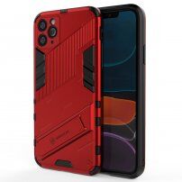 Trwałe etui ochronne ze stojakiem do iPhone 11 Pro Max - czerwony