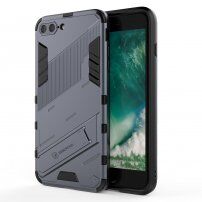Trwałe etui ochronne ze stojakiem do iPhone 7 Plus / 8 Plus - szary