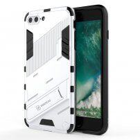 Trwałe etui ochronne ze stojakiem do iPhone 7 Plus / 8 Plus - biały