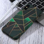 Etui dla Apple iPhone XS / iPhone X świeci w ciemności - zielony wzór geometryczny