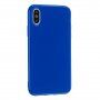 Ochronne etui silikonowe do iPhone X / XS - królewski niebieski