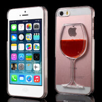 Etui plastikowe z płynnym winem w plastikowym kieliszku dla Apple iPhone SE (2016) / 5S / 5
