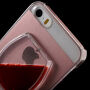 Etui plastikowe z płynnym winem w plastikowym kieliszku dla Apple iPhone SE (2016) / 5S / 5