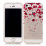 Etui z miękkiego plastiku dla Apple iPhone SE (2016) / 5S / 5 - serce i kwiaty