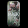 Etui ochronne z miękkiego plastiku dla Apple iPhone SE (2016) / 5 / 5S - FUCK