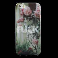 Etui ochronne z miękkiego plastiku dla Apple iPhone SE (2016) / 5 / 5S - FUCK