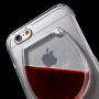 Etui plastikowe z płynnym winem w plastikowym kieliszku dla Apple iPhone 6 / 6S