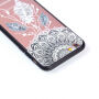 Ochronne etui plastikowe z czarną ramką do Apple iPhone 6 / 6S - łapacz snów z piórami