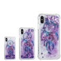 Etui ochronne z pływającymi cekinami dla Apple iPhone XS / iPhone X - fioletowe z łapaczem snów