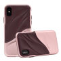Eleganckie etui ze wzorem plastycznym dla Apple iPhone XS / iPhone X - bordo-różowo-złote