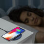 Bezprzewodowa QI ładowarka z antypoślizgową powierzchnią dla Apple iPhone - niebiesko-srebrna