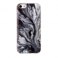 Ochronne etui plastikowe do Apple iPhone 5C - ze wzorem czarnego marmuru