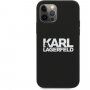 Karl Lagerfeld Stack White Logo etui silikonowe do iPhone 12 Pro Max - czarny