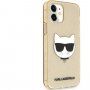 Karl Lagerfeld Choupette Head Glitter etui do iPhone 12 mini - złote