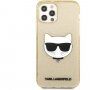 Karl Lagerfeld Choupette Head Glitter etui do iPhone 12 Pro Max - złote