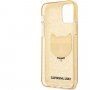 Karl Lagerfeld Choupette Head Glitter etui do iPhone 12 Pro Max - złote