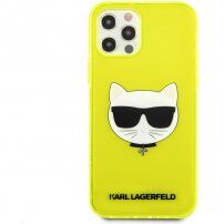Karl Lagerfeld Choupette Head etui do iPhone 12 Pro Max - neonowo-żółte