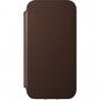 Nomad Rugged Folio skórzany pokrowiec flip z MagSafe do iPhone 12 mini - brązowy