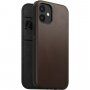 Nomad Rugged Folio skórzany pokrowiec flip z MagSafe do iPhone 12 mini - brązowy