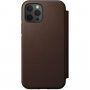 Nomad Rugged Folio skórzany pokrowiec flip z MagSafe do iPhone 12 / 12 Pro - brązowy