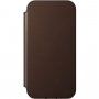 Nomad Rugged Folio skórzany pokrowiec flip z MagSafe do iPhone 12 / 12 Pro - brązowy