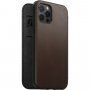Nomad Rugged Folio skórzany pokrowiec flip z MagSafe do iPhone 12 / 12 Pro - brązowy