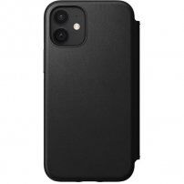 Nomad Rugged Folio skórzany pokrowiec flip z MagSafe do iPhone 12 mini - czarne