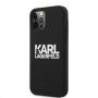 Karl Lagerfeld Stack White Logo etui silikonowe do iPhone 12 Pro Max - czarny