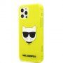 Karl Lagerfeld Choupette Head etui do iPhone 12 Pro Max - neonowo-żółte