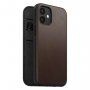 Nomad Rugged Folio skórzany pokrowiec flip z MagSafe do iPhone 12 mini - brązowy
