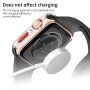 Ochronny błyszczący pokrowiec ze szkłem hartowanym do Apple Watch 44mm - srebrny