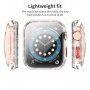 Ochronny błyszczący pokrowiec ze szkłem hartowanym do Apple Watch 40mm - srebrny