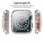 Ochronny błyszczący pokrowiec ze szkłem hartowanym do Apple Watch 44mm - szare