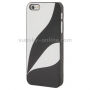 Ochronne etui plastikowe do Apple iPhone 5 / 5S / SE (2016) - czarno-białe