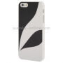 Ochronne etui plastikowe do Apple iPhone 5 / 5S / SE (2016) - biało-czarne