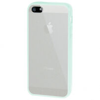 Ultra cienkie etui z kolorową ramką dla Apple iPhone 5 / 5S / SE (2016) - miętowe