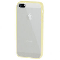 Ultra cienkie etui z kolorową ramką dla Apple iPhone 5 / 5S / SE (2016) - żółte