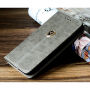 Pokrowiec ochronny flip ze sztucznej skóry dla Apple iPhone 5 / 5S / SE (2016) - szary