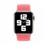 Nylonowy pasek ze wzorem warkocza do Apple Watch 42mm / 41mm / 40mm / 38mm - L - różowy