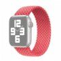 Nylonowy pasek ze wzorem warkocza do Apple Watch 42mm / 41mm / 40mm / 38mm - L - różowy