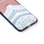 Ochronne etui plastikowe z czarną ramką do Apple iPhone 6S Plus / 6 Plus - niebiesko-biała koronka