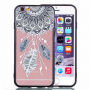 Ochronne etui plastikowe z czarną ramką do Apple iPhone 6S Plus / 6 Plus - łapacz snów z piórami
