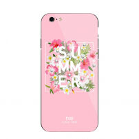 NXE etui ochronne z częścią tylną ze szkła hartowanego dla Apple iPhone 6 Plus / 6S Plus - różowe