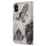 Pokrowiec ochronny flip dla Apple iPhone XS / iPhone X - wieża Eiffla