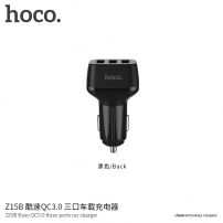 HOCO Kuso ładowarka samochodowa z trzema portami USB dla Apple iPhone / iPod - czarna