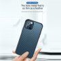 Etui z teksturą włókien karbonowych i ramką ochronną do iPhone 12 mini - ciemnozielony