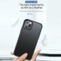 Etui z teksturą włókien karbonowych i ramką ochronną do iPhone 11 Pro Max - czarny