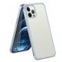 Etui z teksturą włókien karbonowych i ramką ochronną do iPhone 12 mini - srebrny