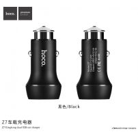 HOCO ładowarka samochodowa z dwoma portami USB dla Apple iPhone - czarna