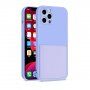 Ochronne etui z kieszenią na karty do iPhone 12 Pro - fioletowy